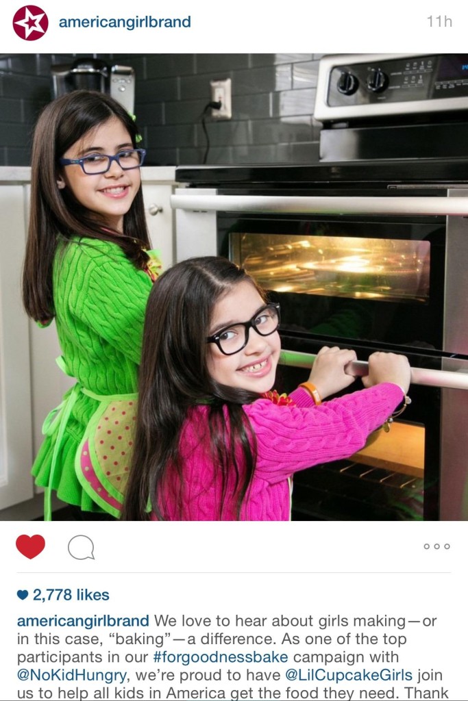 Lil Cupcake Girls on American Girl's Instagram