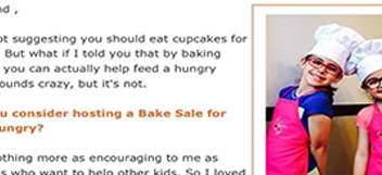 Lil Cupcake Girls No Kid Hungry Bake Sale