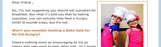 Lil Cupcake Girls No Kid Hungry Bake Sale